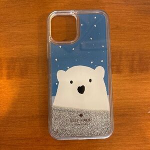 Kate Spade Liquid Glitter Polar Bear iPhone 12 Phone Case